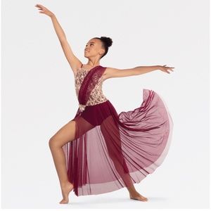 Adult Maroon Lyrical/Contemporary Costume